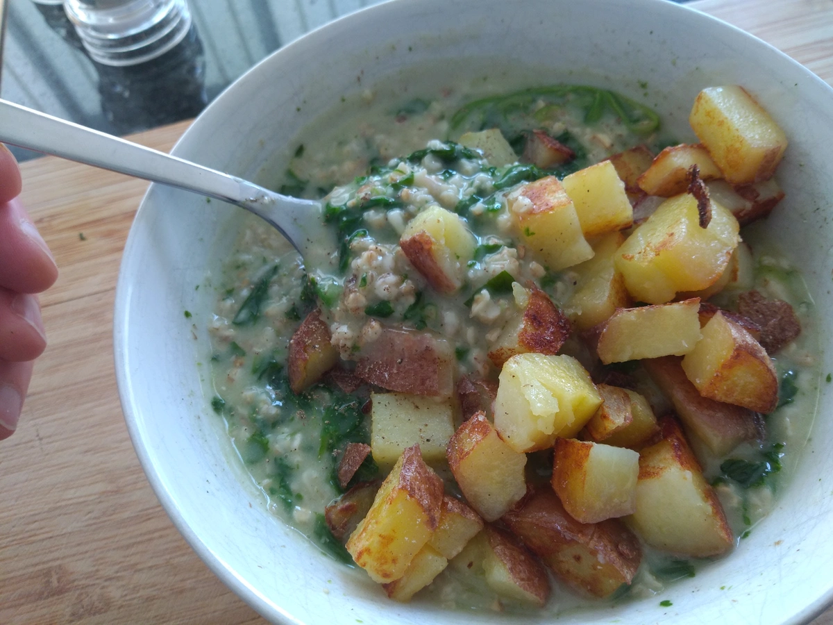 Photo of Saute Potato & Spinach Porridge